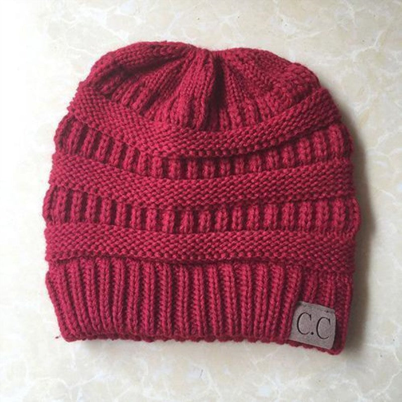 Vertical Knit Ski Cap